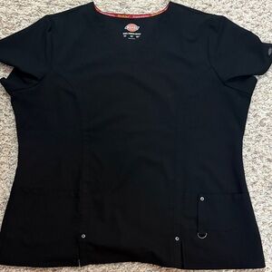 Dickies Women's Black Short Sleeve scrub top